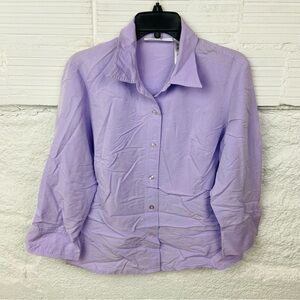 First issue Lavender pastel purple button up blouse size large